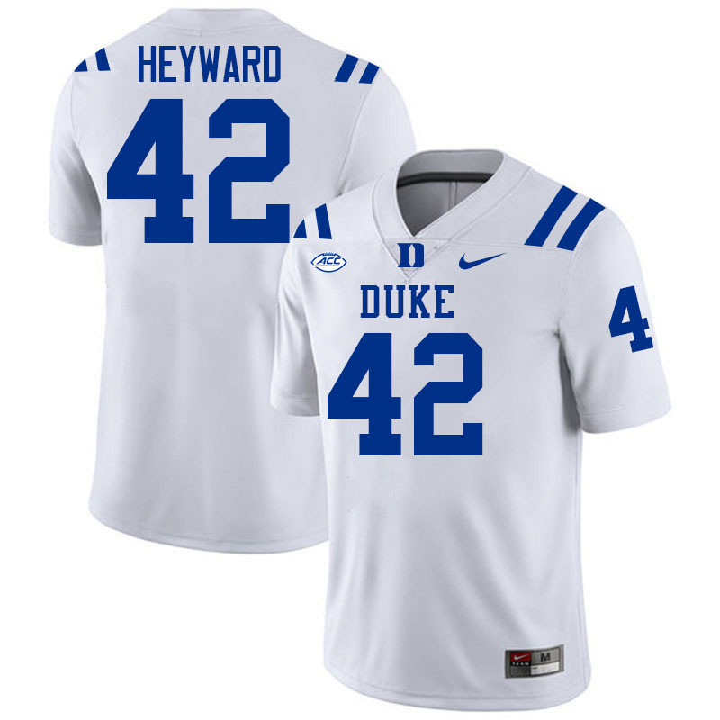 Shaka Heyward Duke Jersey,Duke Blue Devils #42 Shaka Heyward Jersey Youth College-White